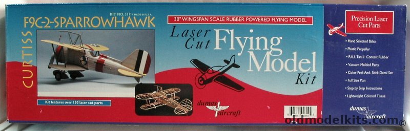 Dumas F9C-2 Sparrowhawk (USS Akron Macon) - 30 inch Wingspan  For R/C or Free Flight - (F9C2), 319 plastic model kit